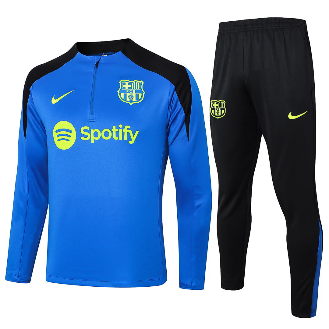 24/25 Barcelona Half-Zip Men's Training Kit Royal Blue