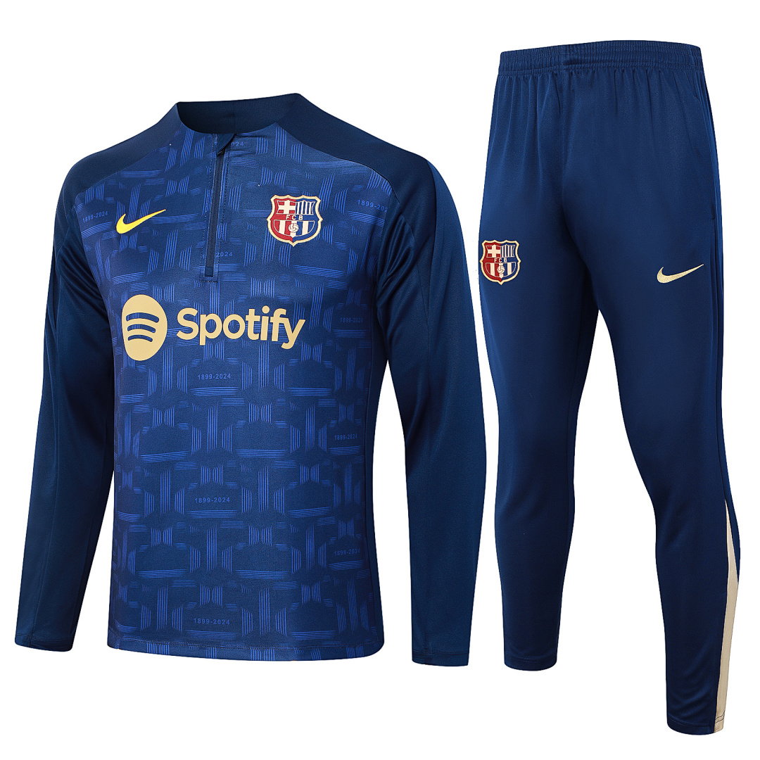 24/25 Barcelona Half-Zip Men's Training Kit Royal Blue Print