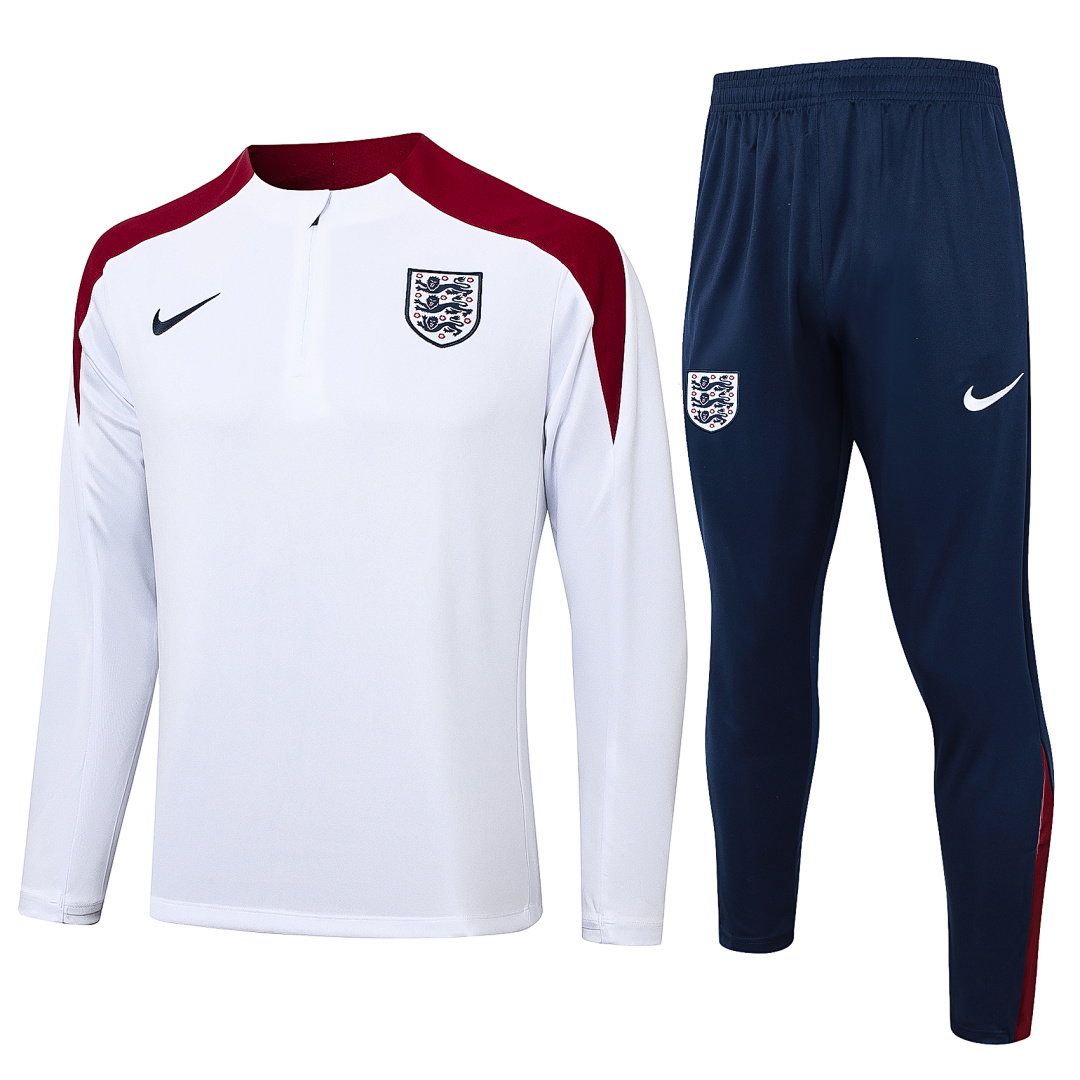 24/25 England Half-Zip Men's Training Kit White