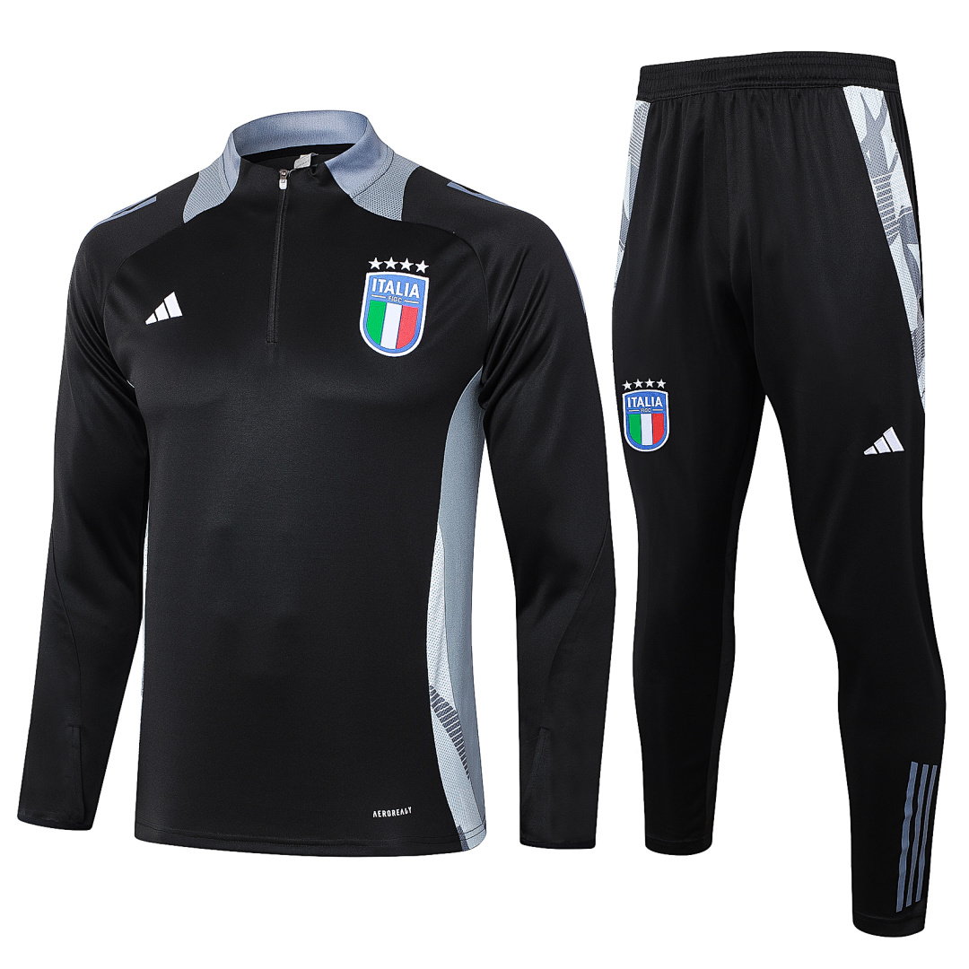 24/25 Italy Half-Zip Men's Training Kit Black