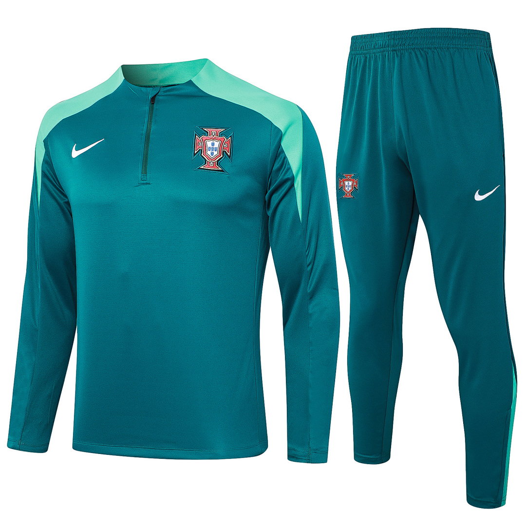 24/25 Portugal Half-Zip Men's Training Kit Green