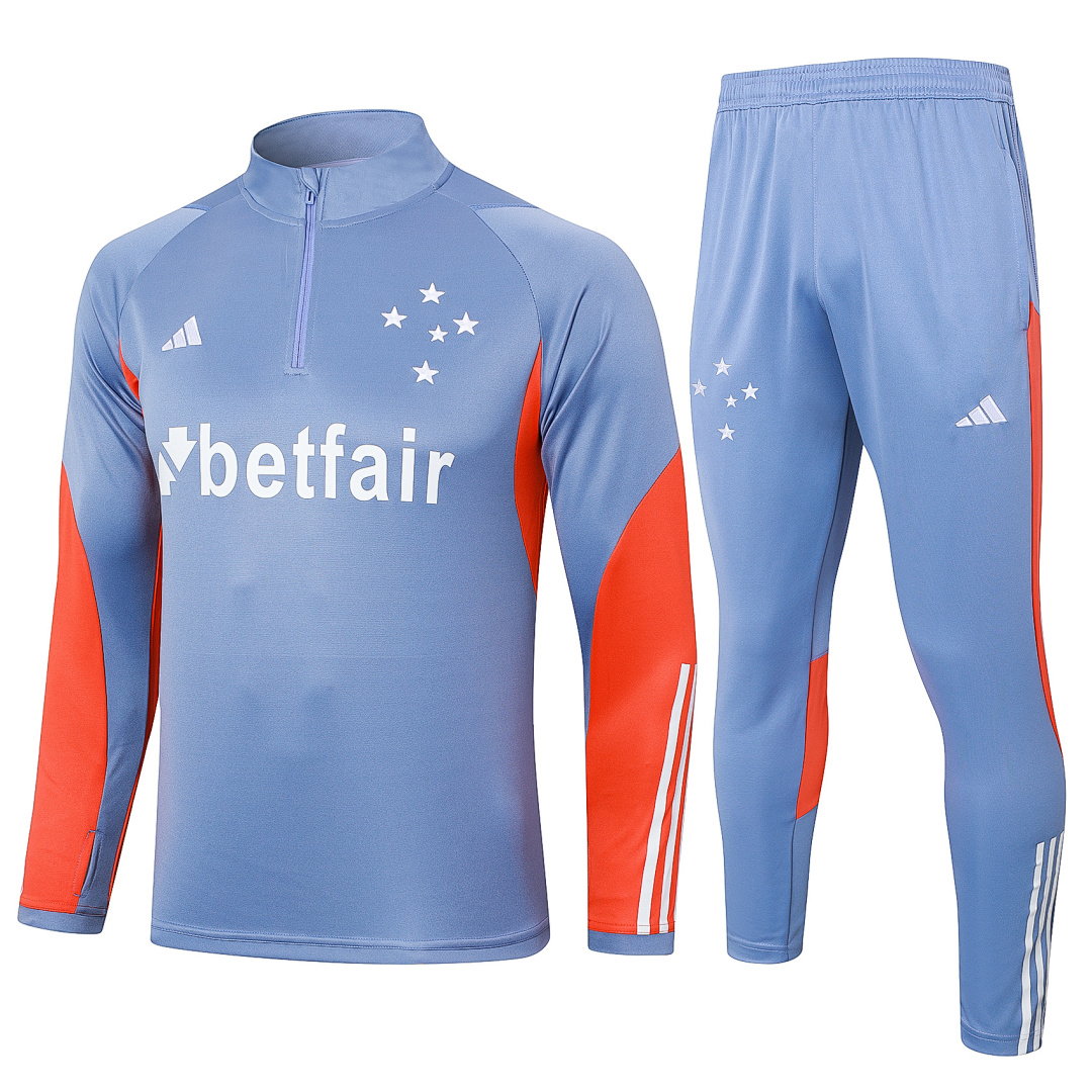 24/25 Cruzeiro Half-Zip Men's Training Kit Gray