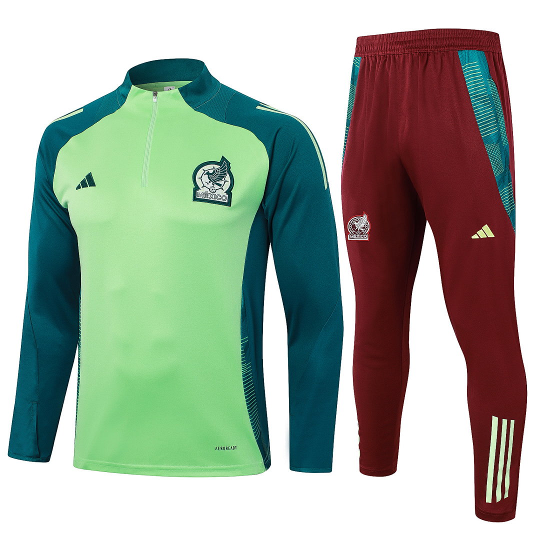 24/25 Mexico Half-Zip Men's Training Kit Green