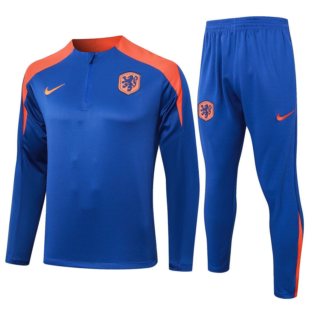 24/25 Netherlands Half-Zip Men's Training Kit Royal Blue