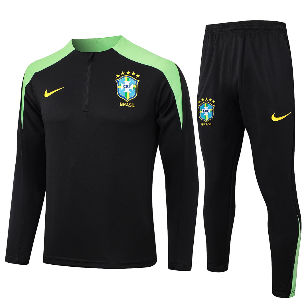 24/25 Brazil Half-Zip Men's Training Kit Black