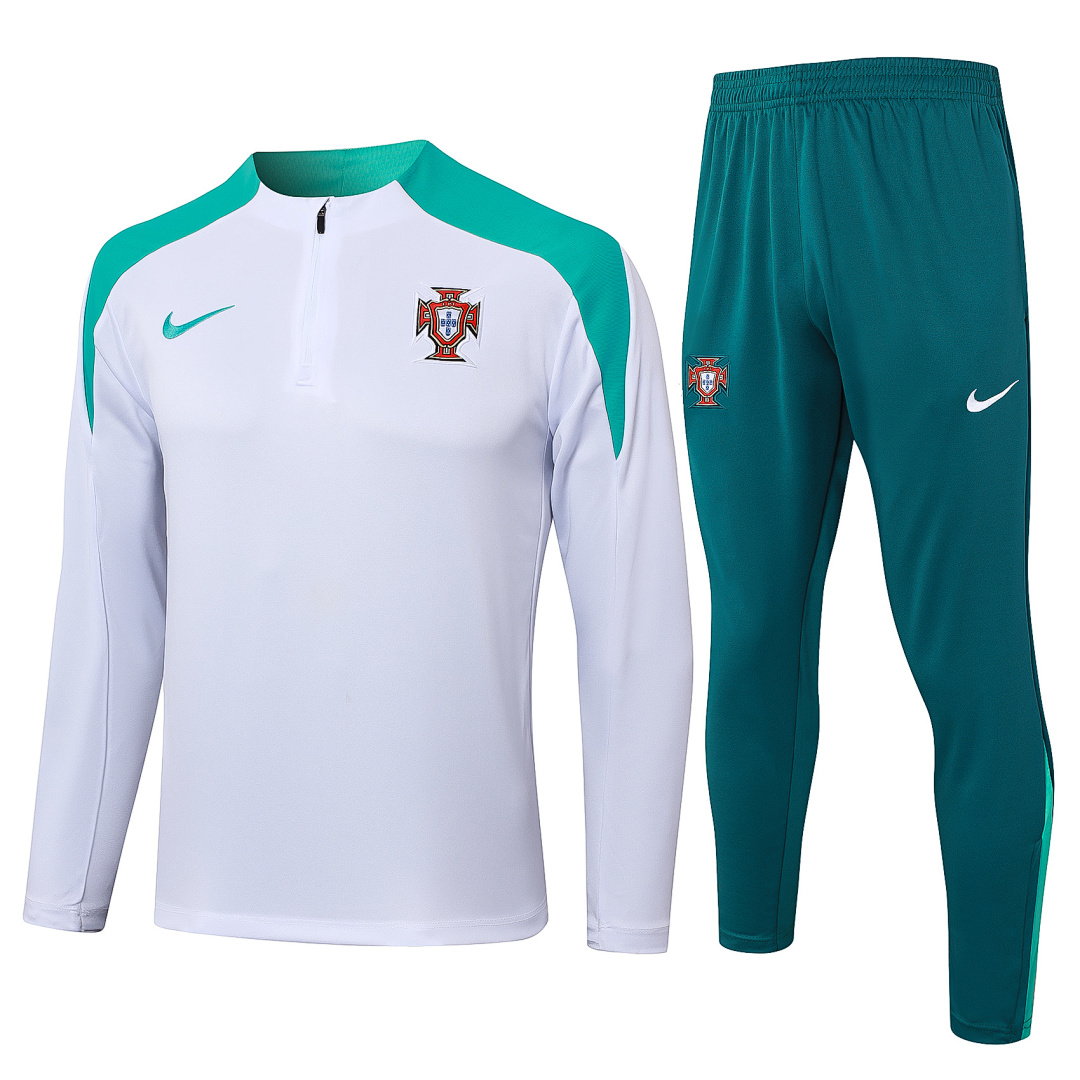 24/25 Portugal Half-Zip Men's Training Kit White