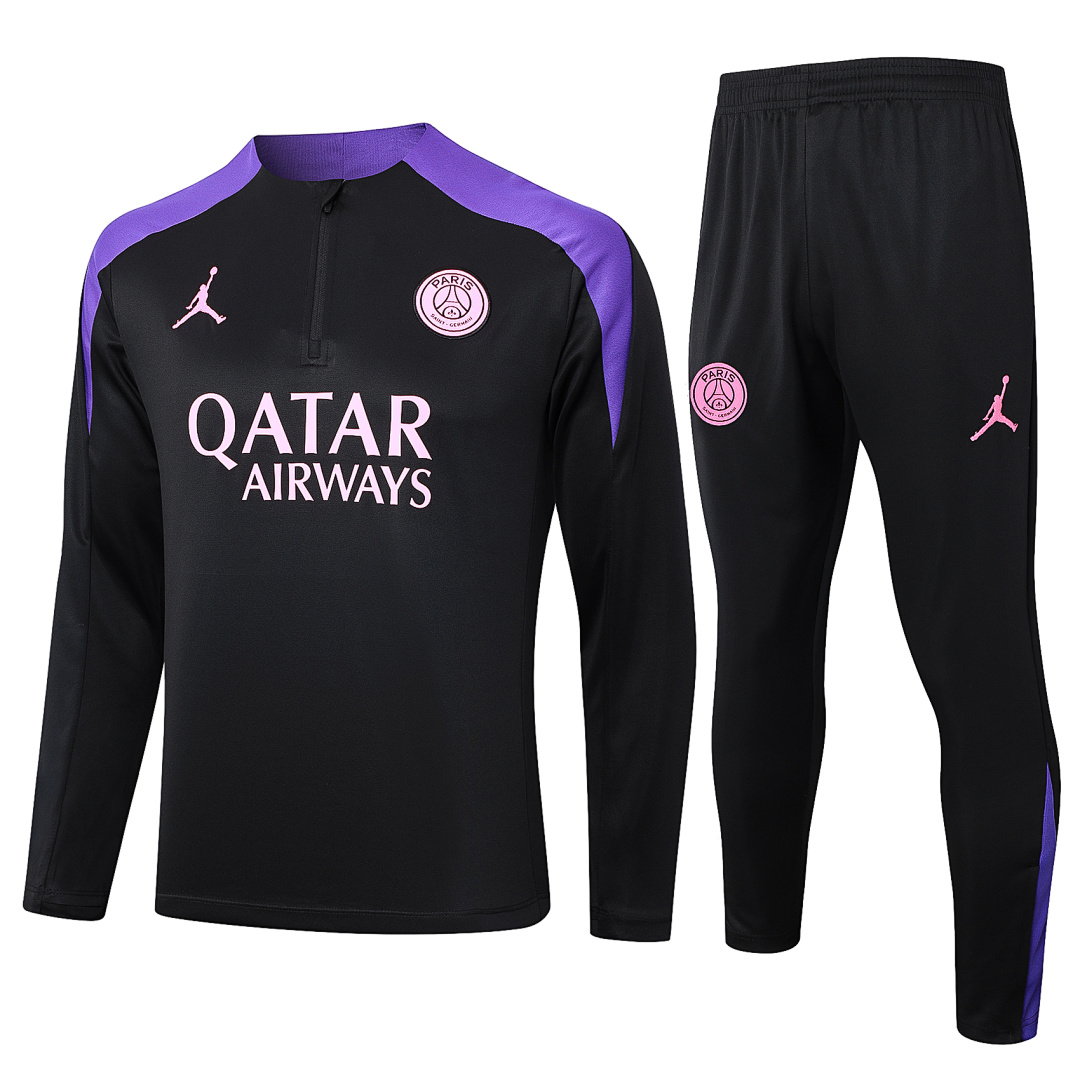 24/25 Jordan PSG Half-Zip Men's Training Kit Black