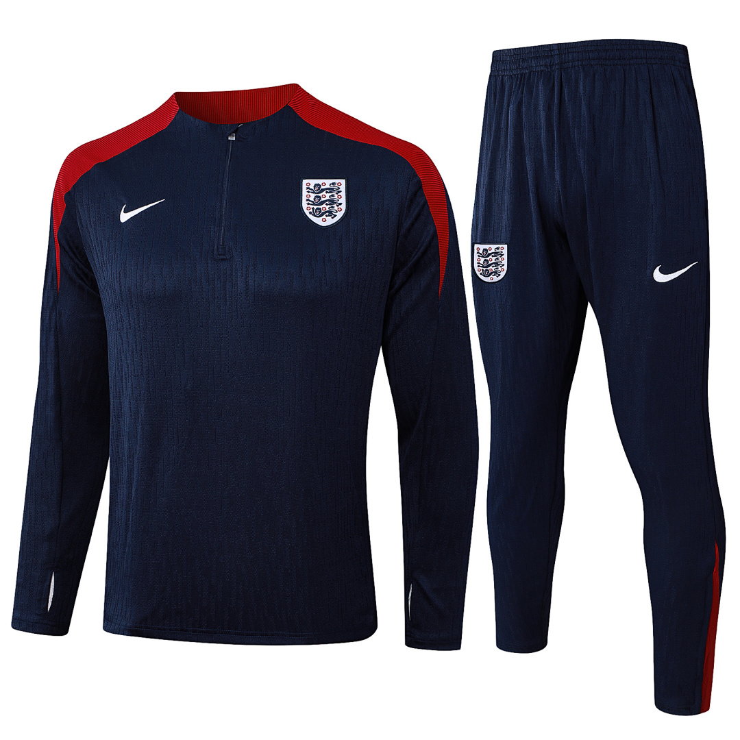 24/25 England Half-Zip Men's Training Kit Royal Blue Player Version