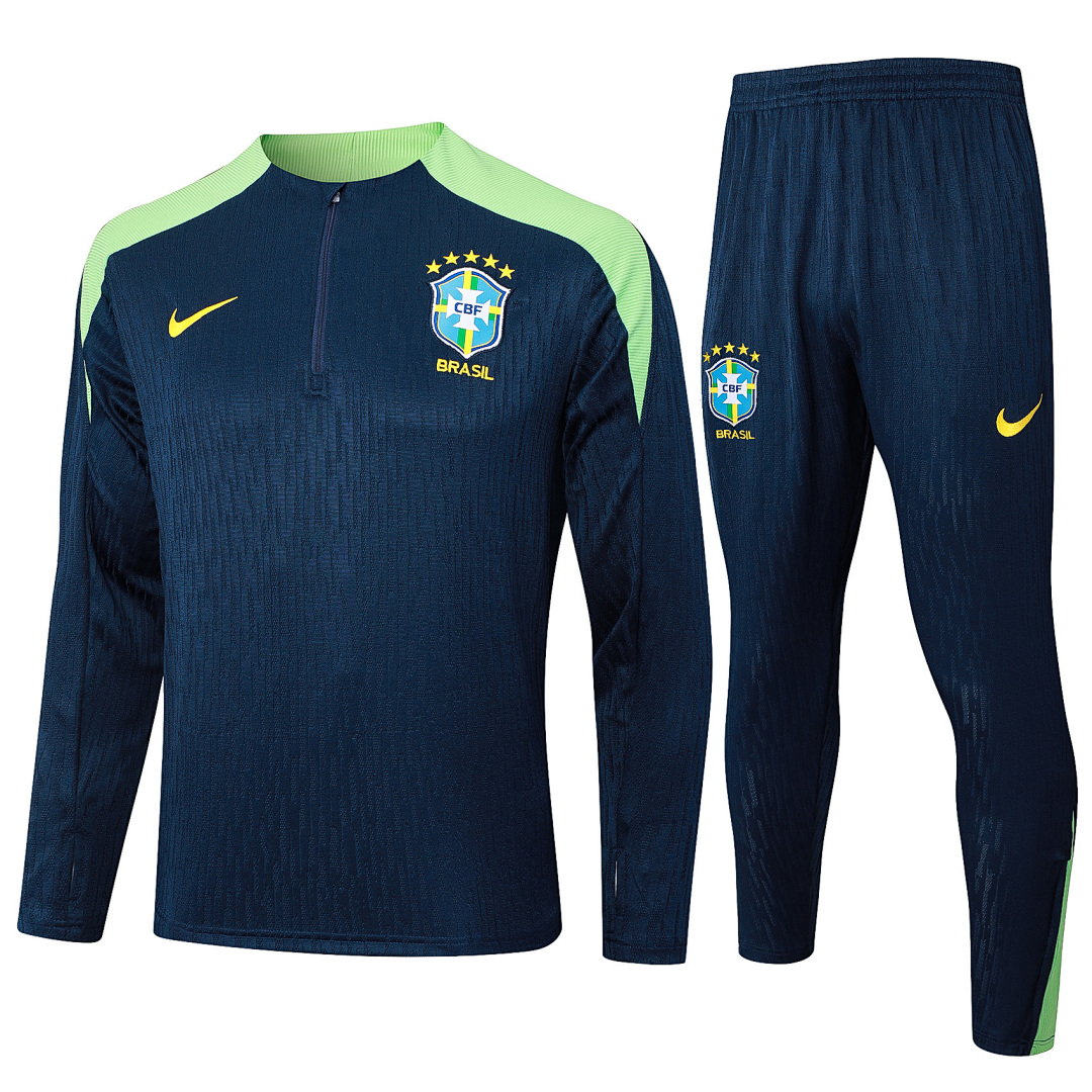 24/25 Brazil Half-Zip Men's Training Kit Teal Player Version