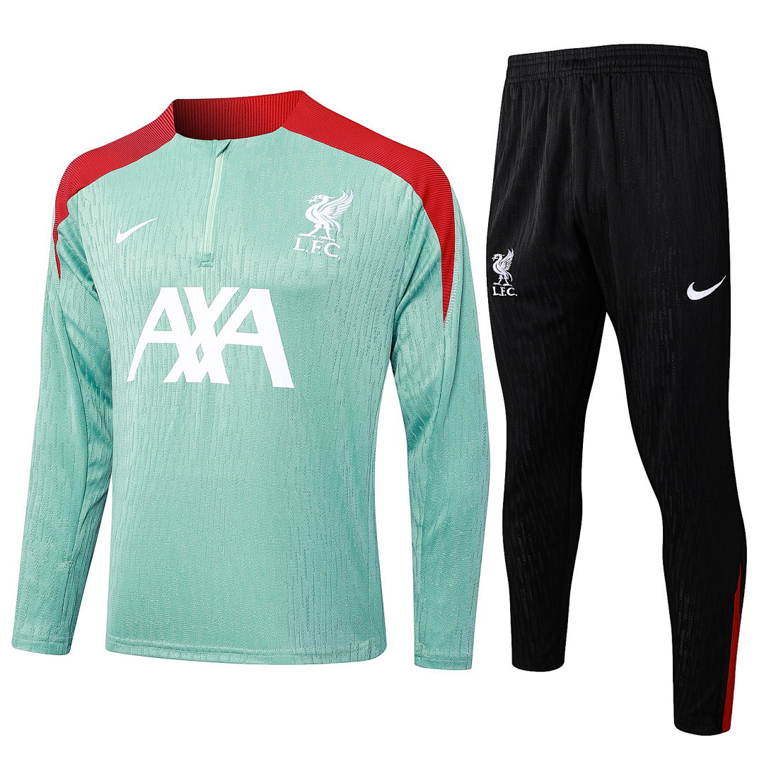 24/25 Liverpool Half-Zip Men's Training Kit Green