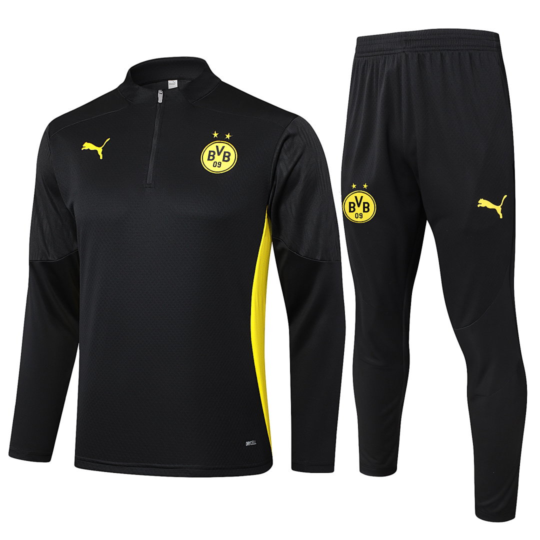24/25 Borussia Dortmund Half-Zip Men's Training Kit Black Player Version