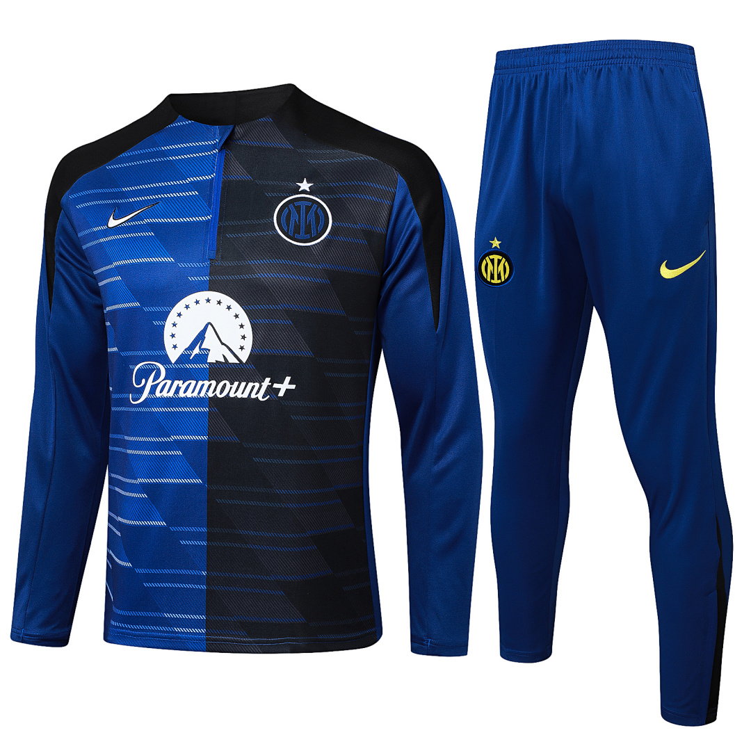 24/25 Inter Milan Half-Zip Men's Training Kit Royal Blue Print