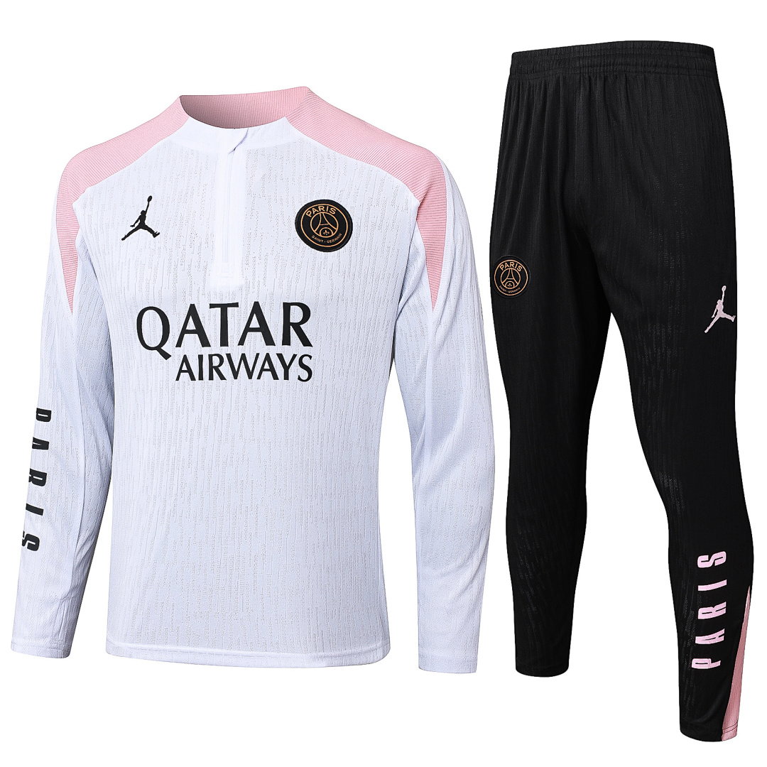 24/25 Jordan PSG Half-Zip Men's Training Kit White Player Version