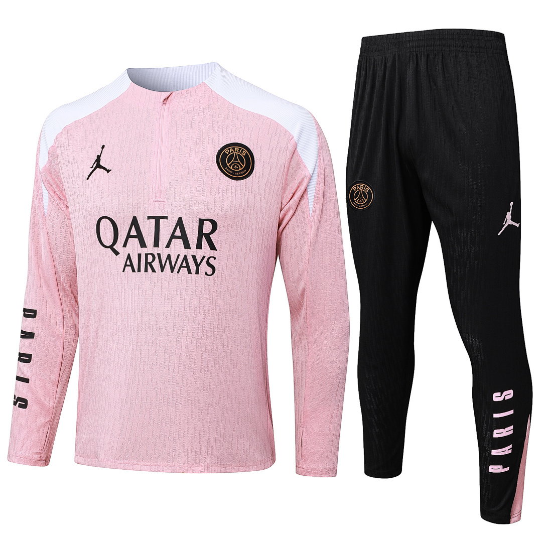 24/25 Jordan PSG Half-Zip Men's Training Kit Pink Player Version