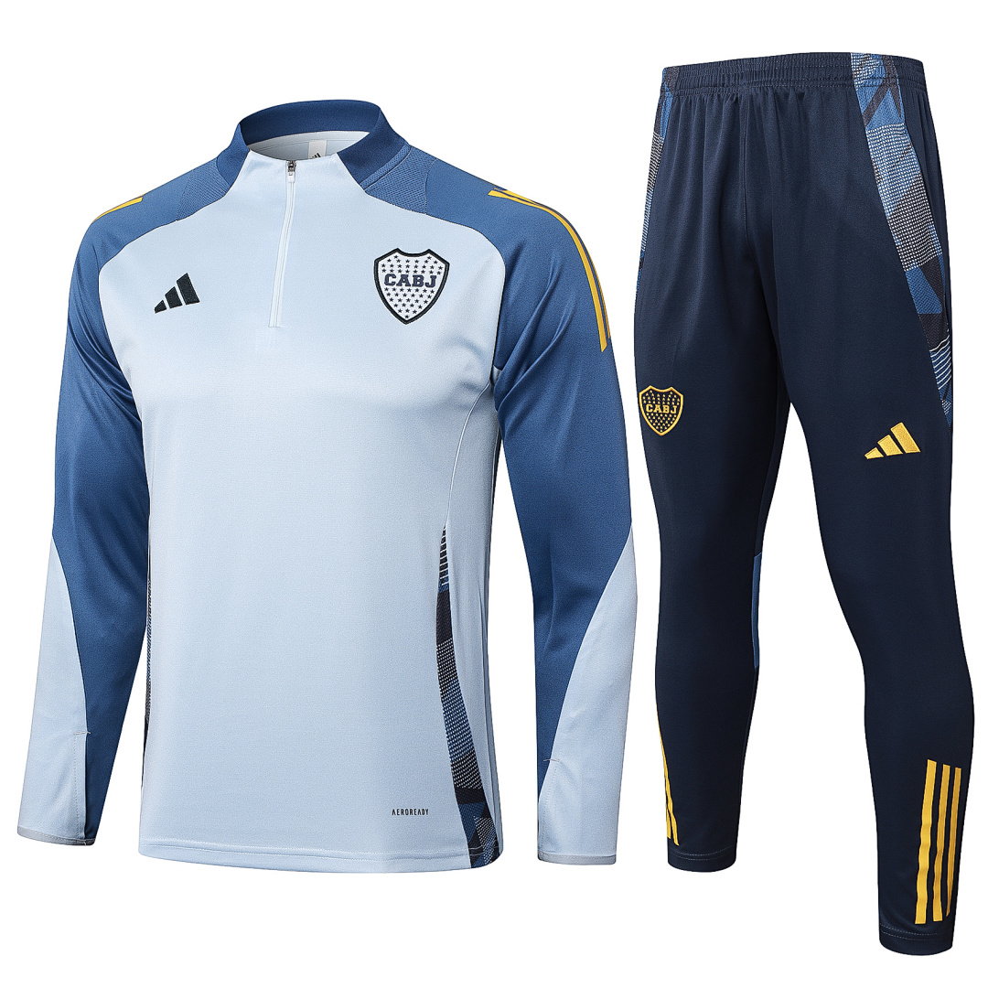 24/25 Boca Juniors Half-Zip Men's Training Kit Medium Gray