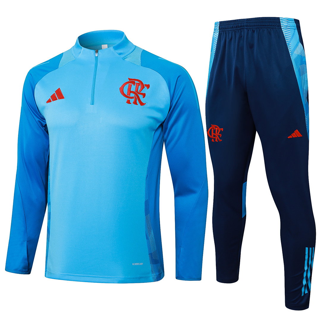 24/25 Flamengo Half-Zip Men's Training Kit Light Blue