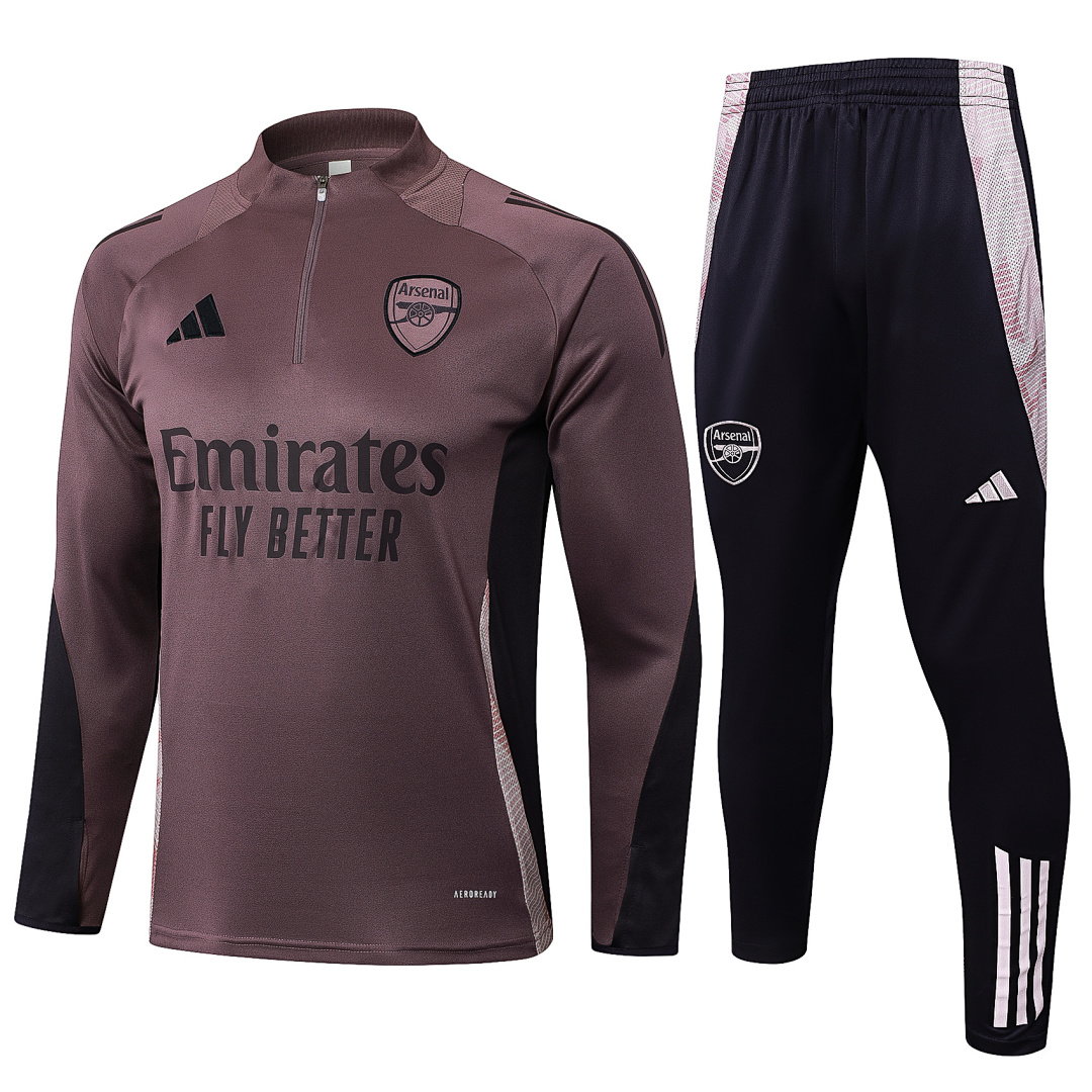 24/25 Arsenal Half-Zip Men's Training Kit Gray Purple