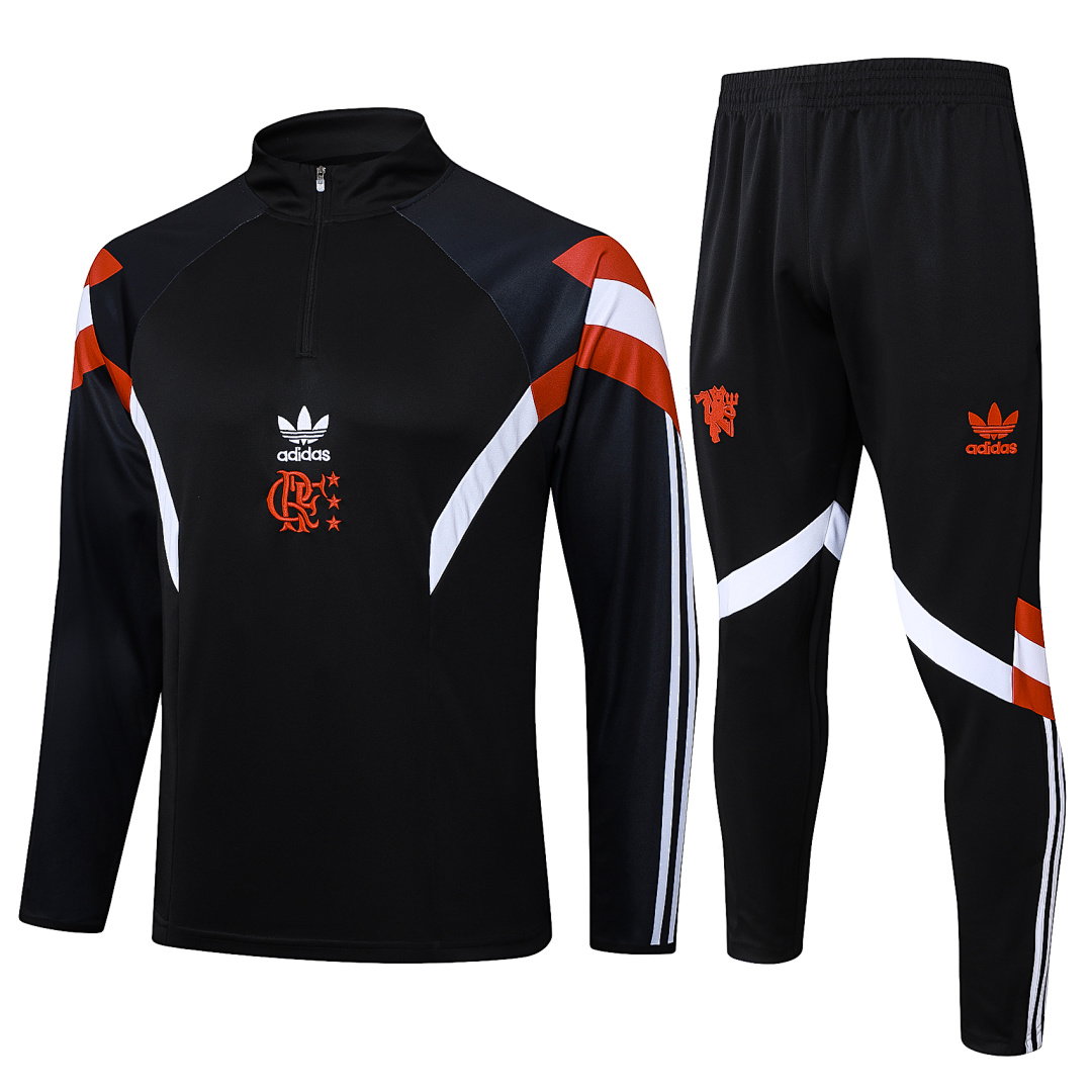 24/25 Flamengo Half-Zip Men's Training Kit Black Retro