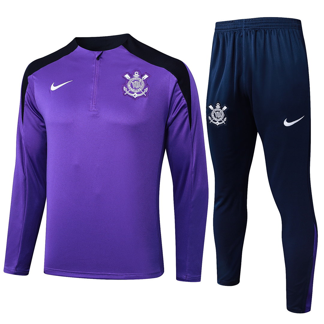 24/25 Corinthians Half-Zip Men's Training Kit Purple