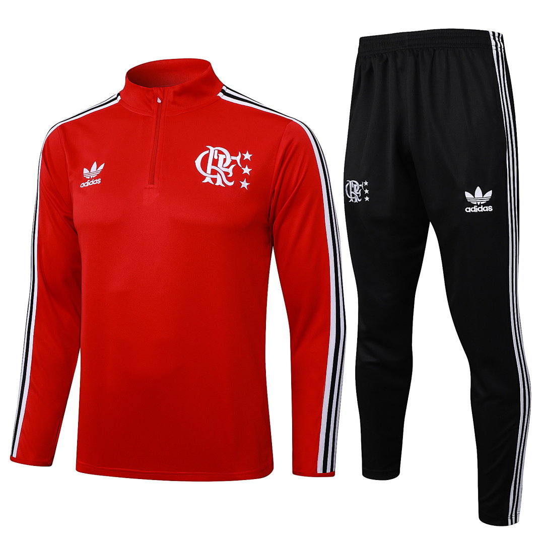 25/26 Flamengo Half-Zip Men's Training Kit Red Retro