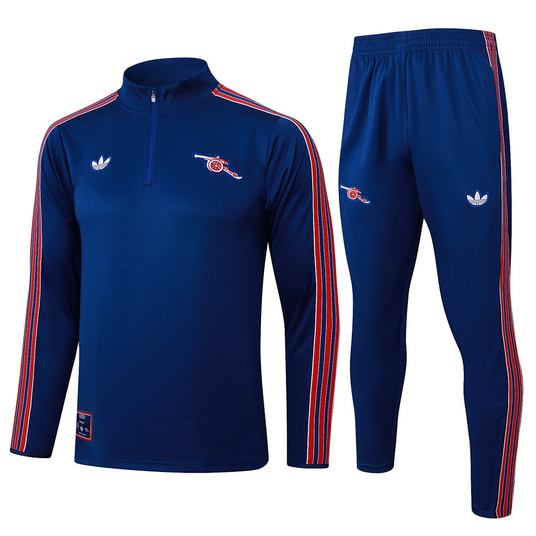 24/25 Arsenal Half-Zip Men's Training Kit Royal Blue Retro