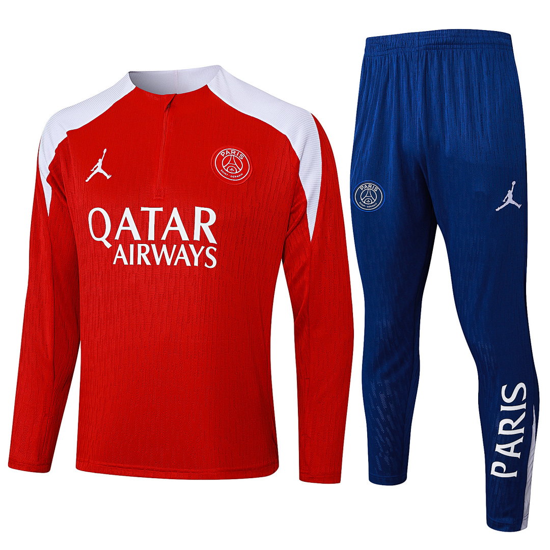 25/26 Jordan PSG Half-Zip Men's Training Kit Red Player Version