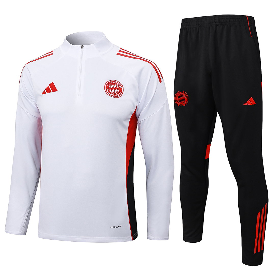 25/26 Bayern Munich Half-Zip Men's Training Kit White