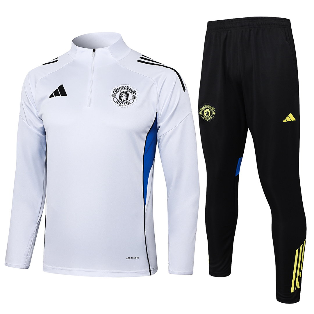 25/26 Manchester United Half-Zip Men's Training Kit White