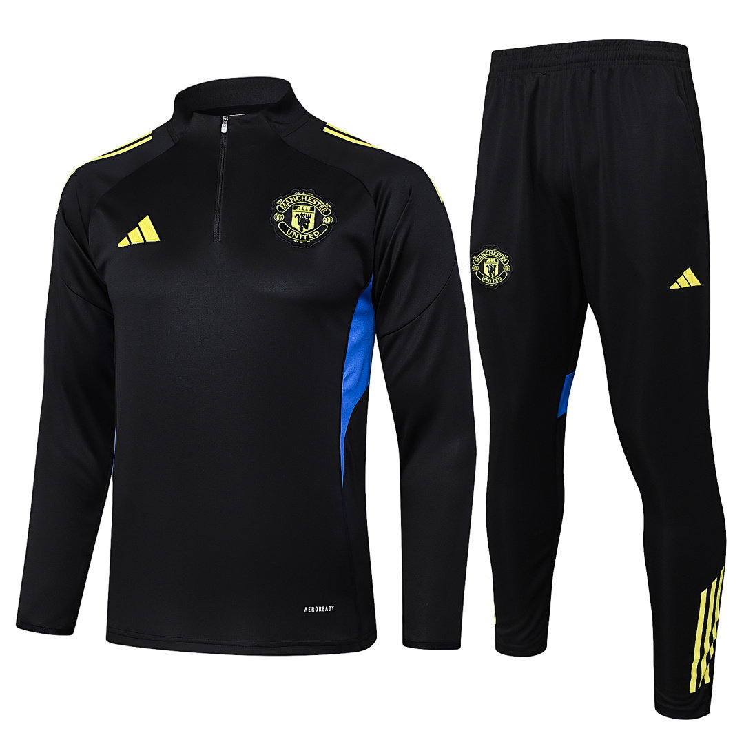 25/26 Manchester United Half-Zip Men's Training Kit Black