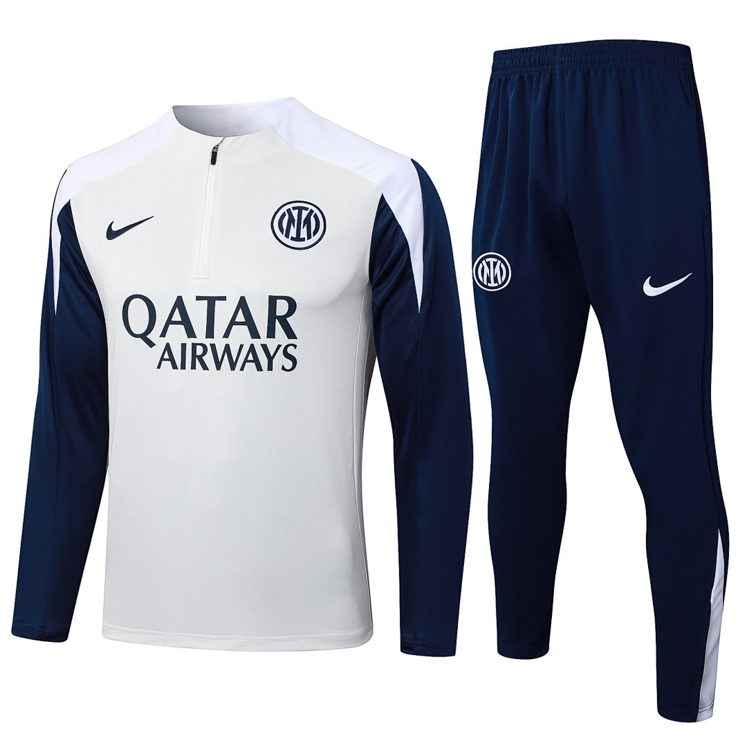 25/26 Inter Milan Half-Zip Men's Training Kit Off White