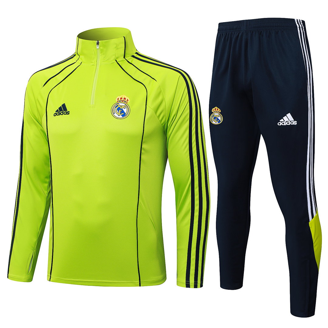 25/26 Real Madrid Half-Zip Men's Training Kit Grass Green Retro