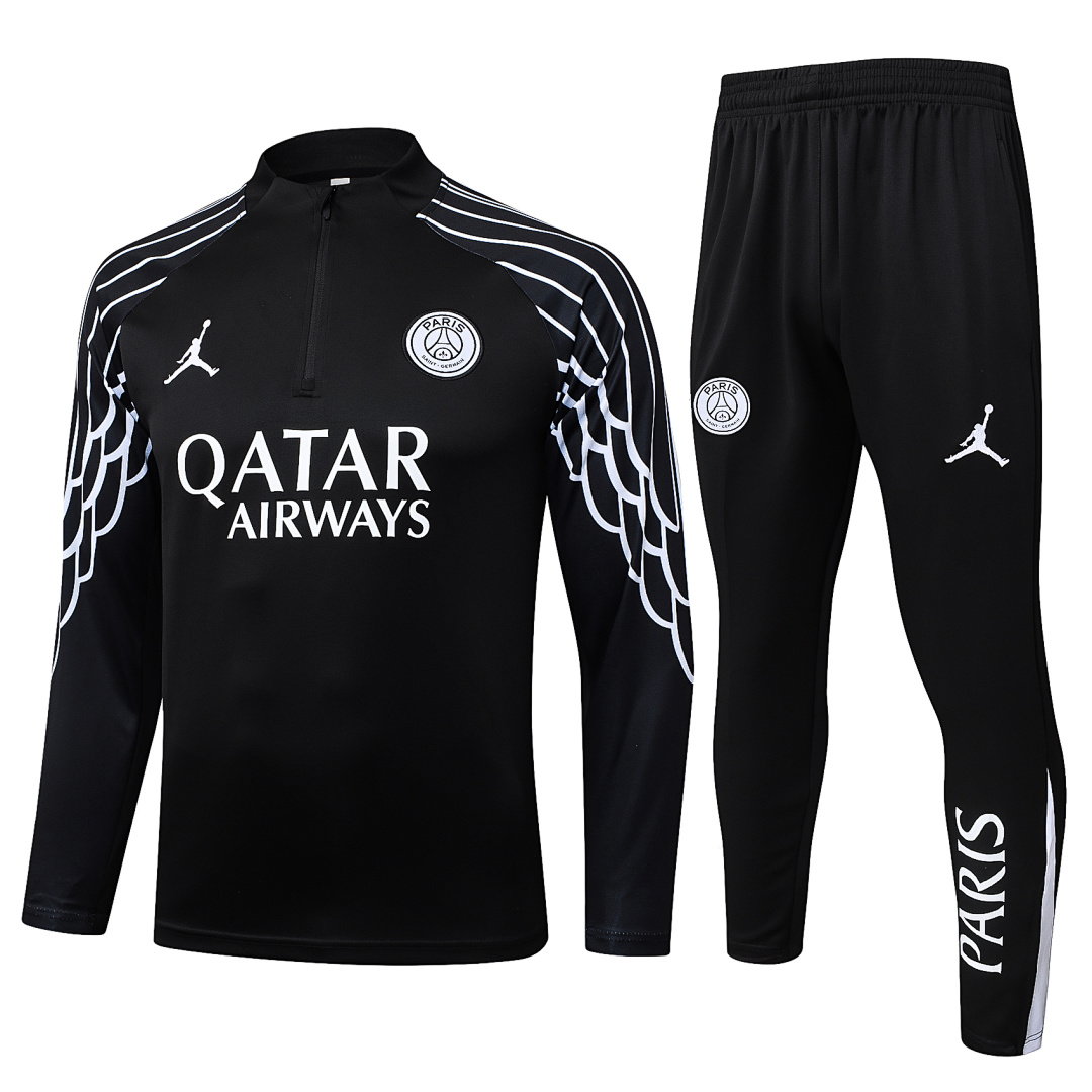 25/26 Jordan PSG Half-Zip Men's Training Kit Black Print