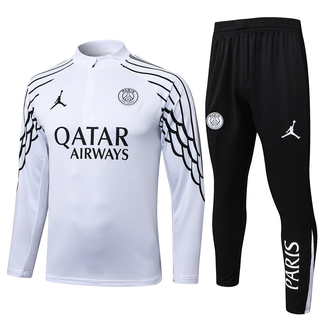 25/26 Jordan PSG Half-Zip Men's Training Kit White Print