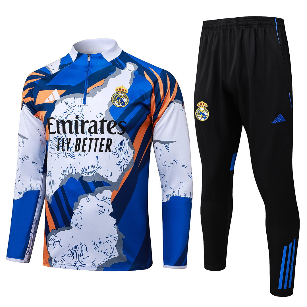 25/26 Real Madrid Half-Zip Men's Training Kit Camo Print