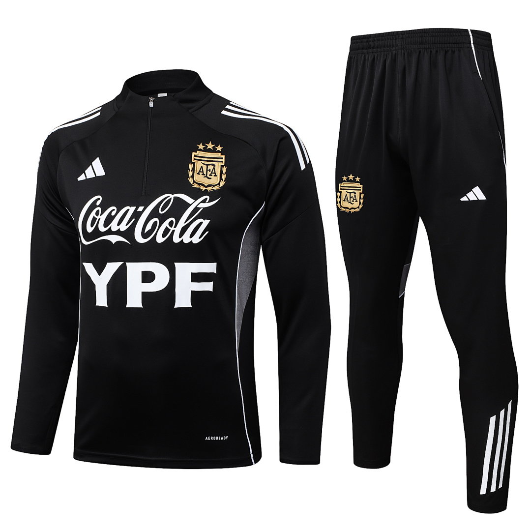 25/26 Argentina Half-Zip Men's Training Kit Black