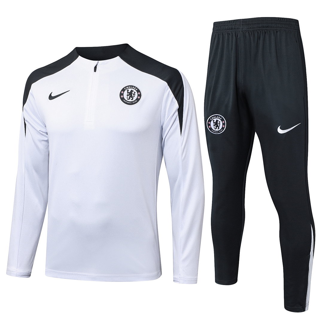 25/26 Chelsea Half-Zip Men's Training Kit White