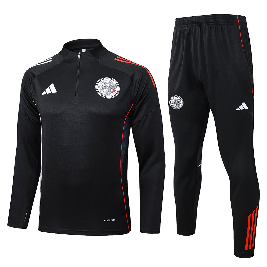 25/26 AFC Ajax Half-Zip Men's Training Kit Black