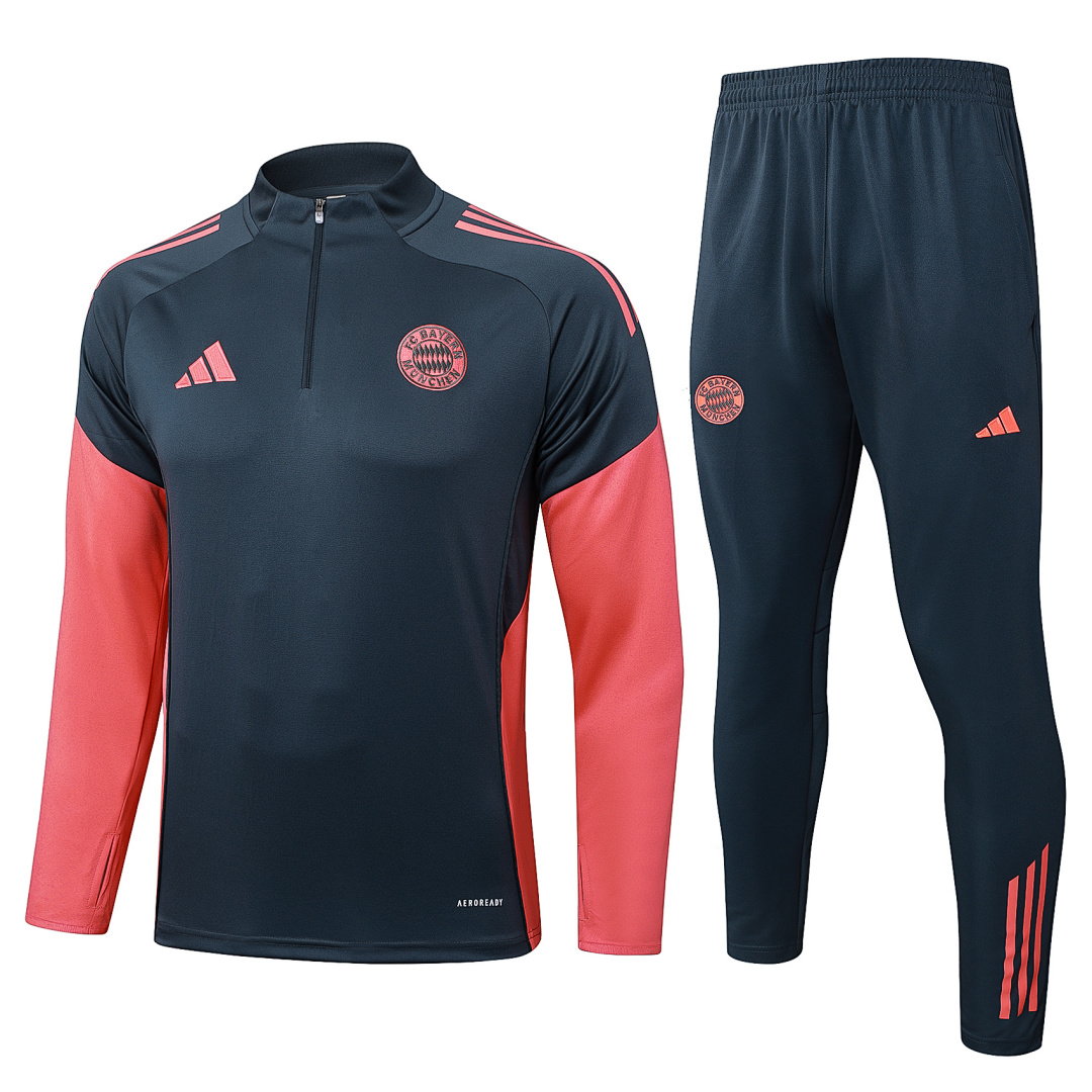 25/26 Bayern Munich Half-Zip Men's Training Kit Gray
