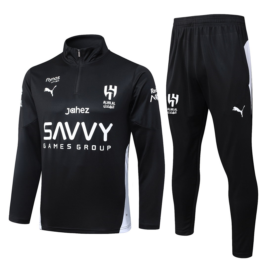 25/26 Al Hilal Half-Zip Men's Training Kit Black