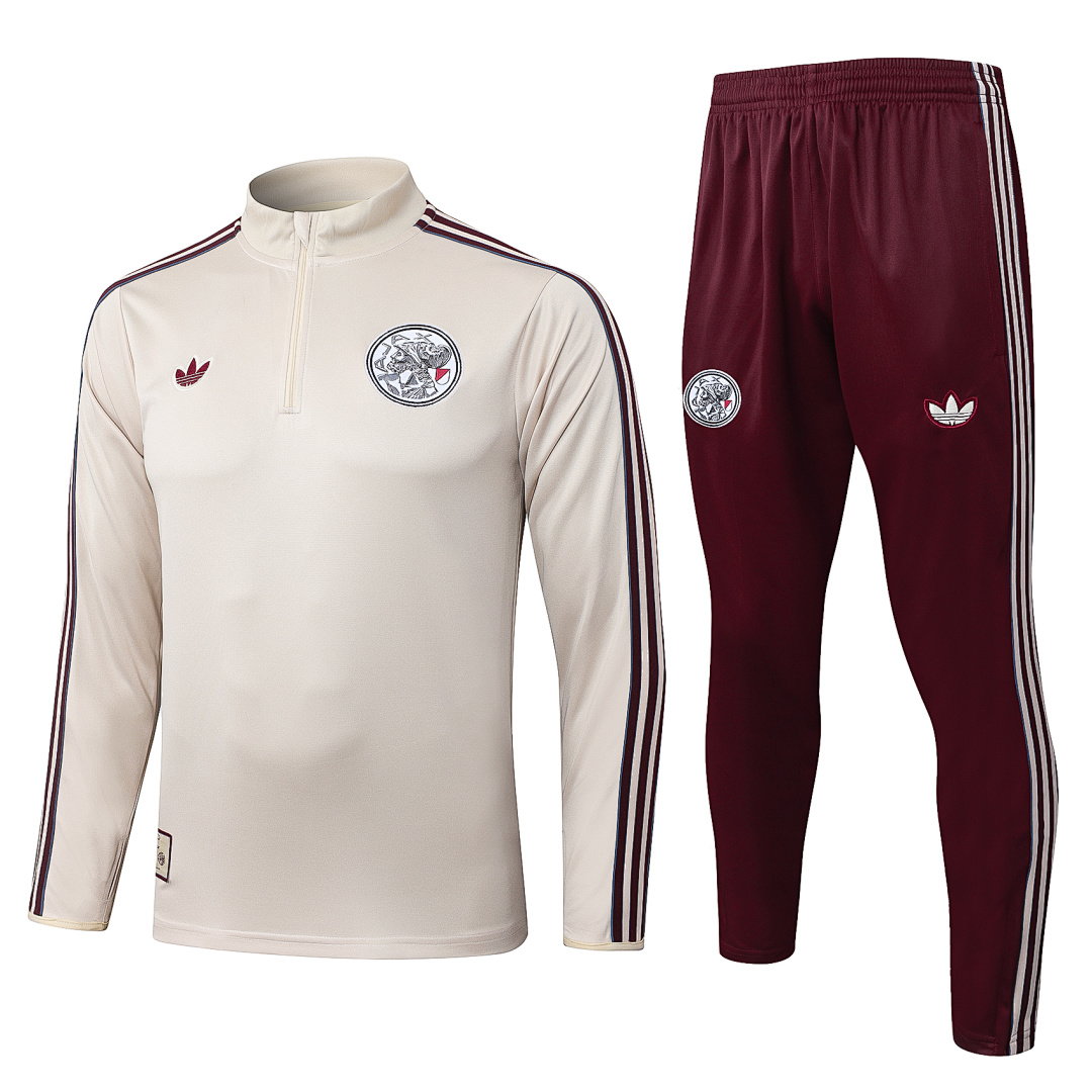 25/26 AFC Ajax Half-Zip Men's Training Kit Cream