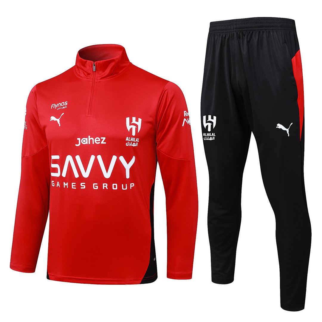 25/26 Al Hilal Half-Zip Men's Training Kit Red