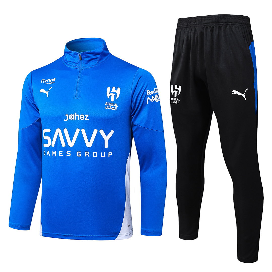 25/26 Al Hilal Half-Zip Men's Training Kit Royal Blue