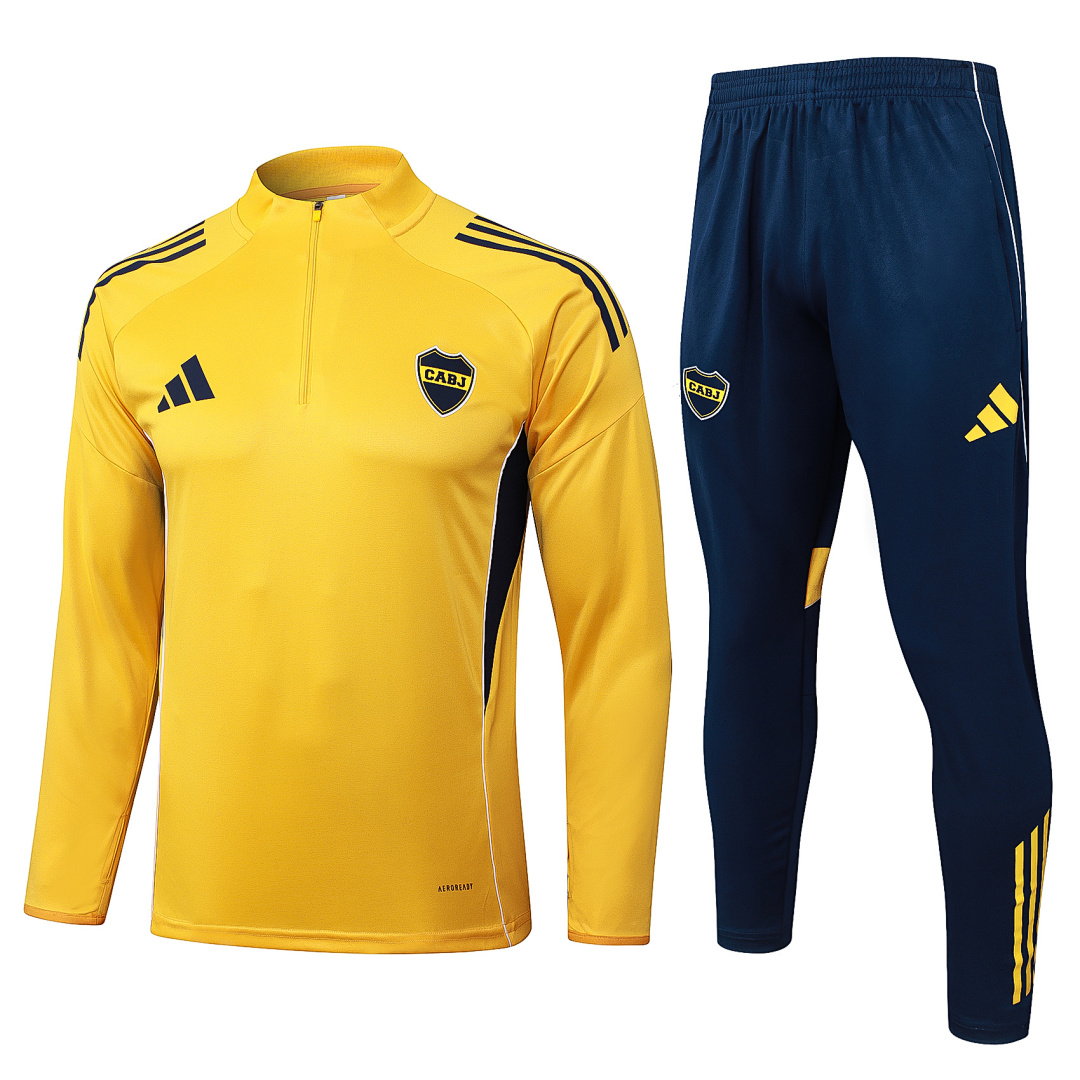 25/26 Boca Juniors Half-Zip Men's Training Kit Yellow