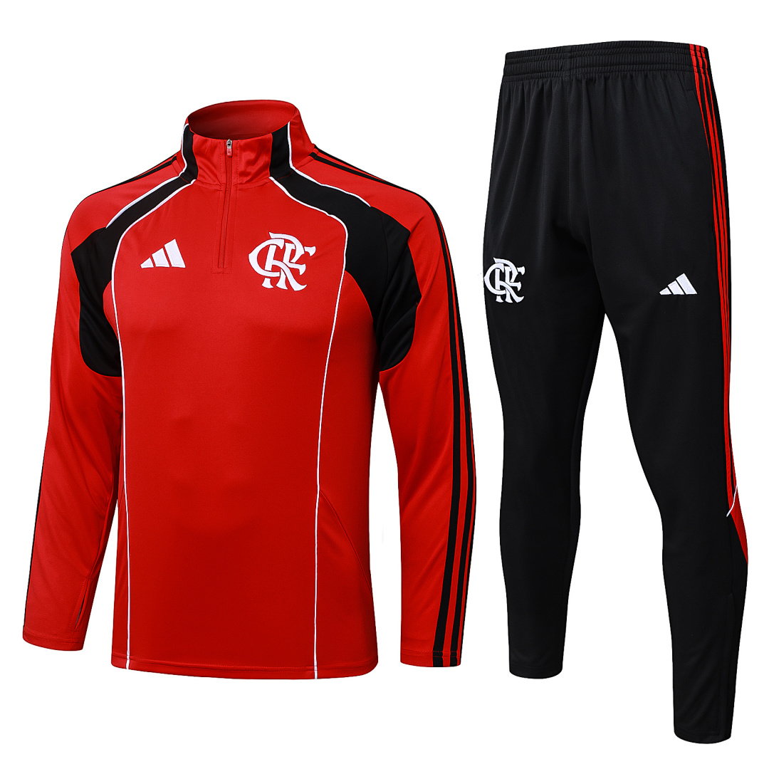 24/25 Flamengo Half-Zip Men's Training Kit Red Black