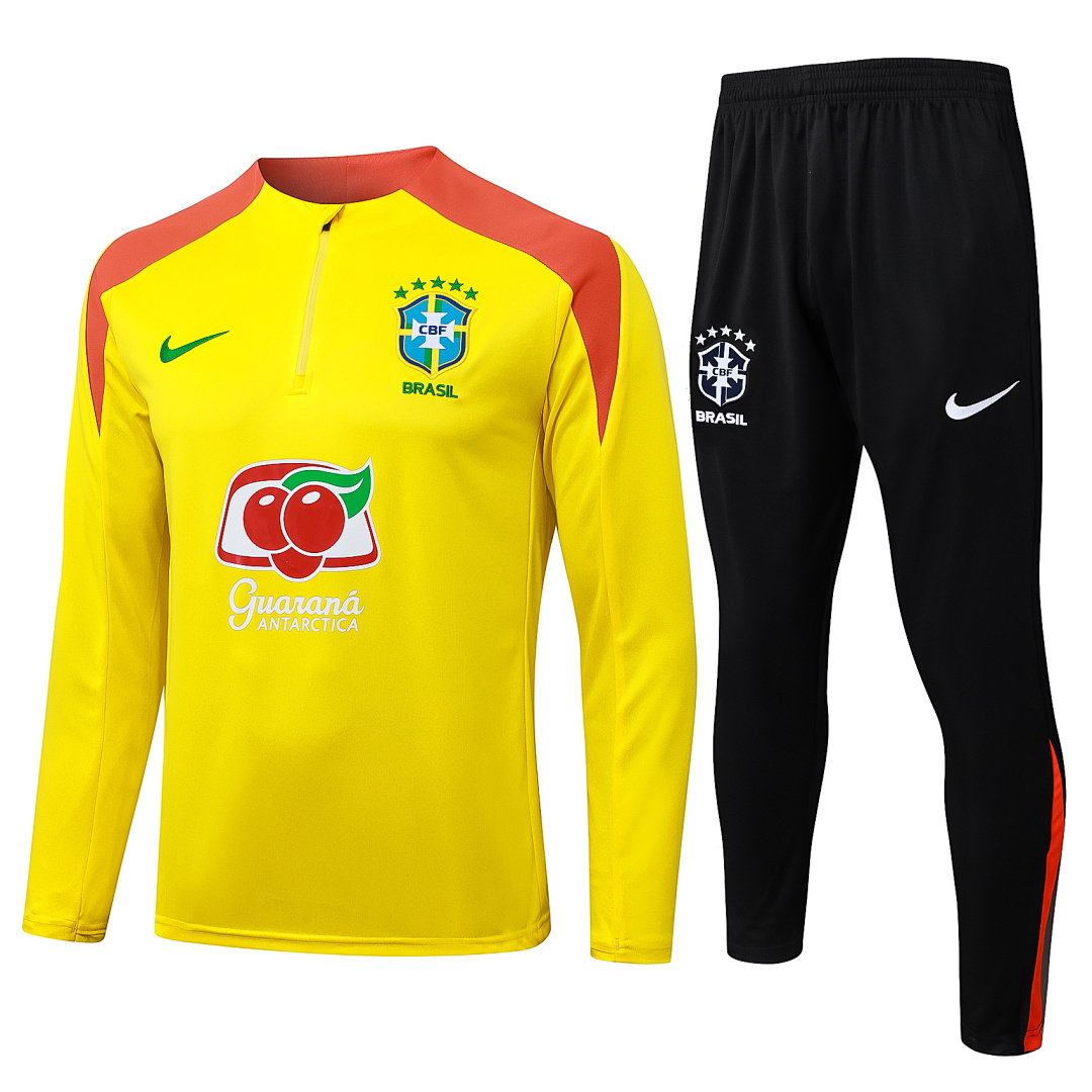 25/26 Brazil Half-Zip Men's Training Kit Yellow