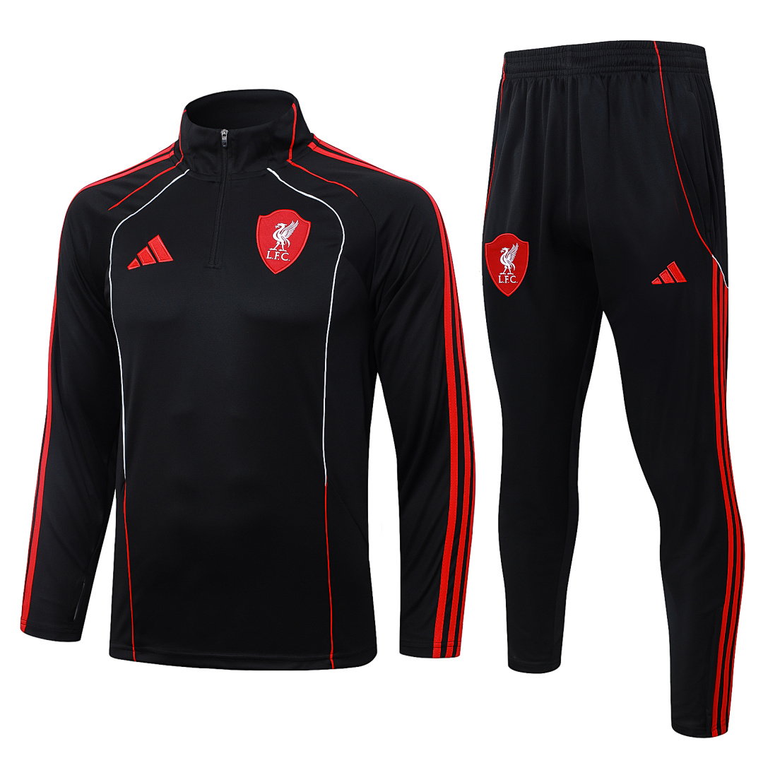 25/26 Liverpool Half-Zip Men's Training Kit Black Retro