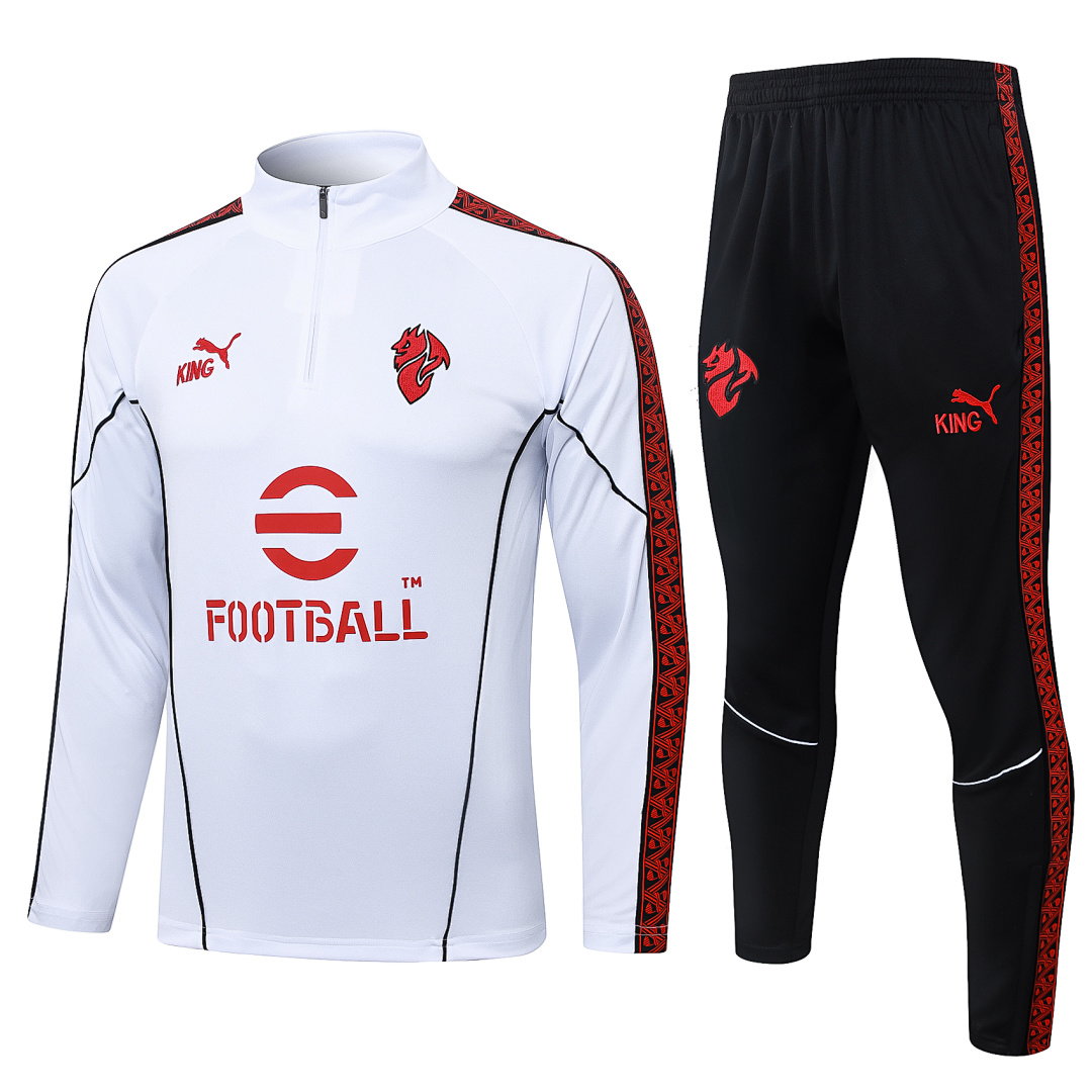 25/26 AC Milan Half-Zip Men's Training Kit White