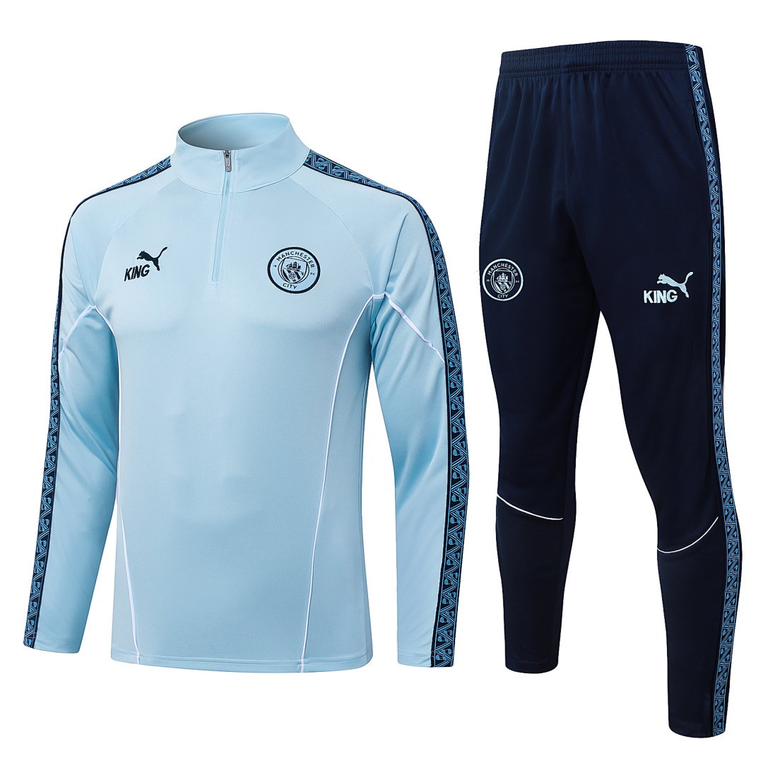 25/26 Manchester City Half-Zip Men's Training Kit Light Blue