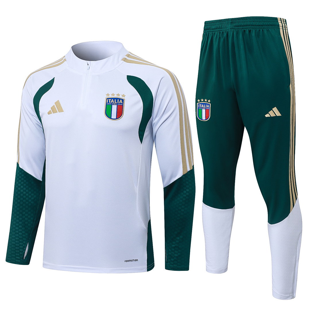 26/27 Italy Half-Zip Men's Training Kit White