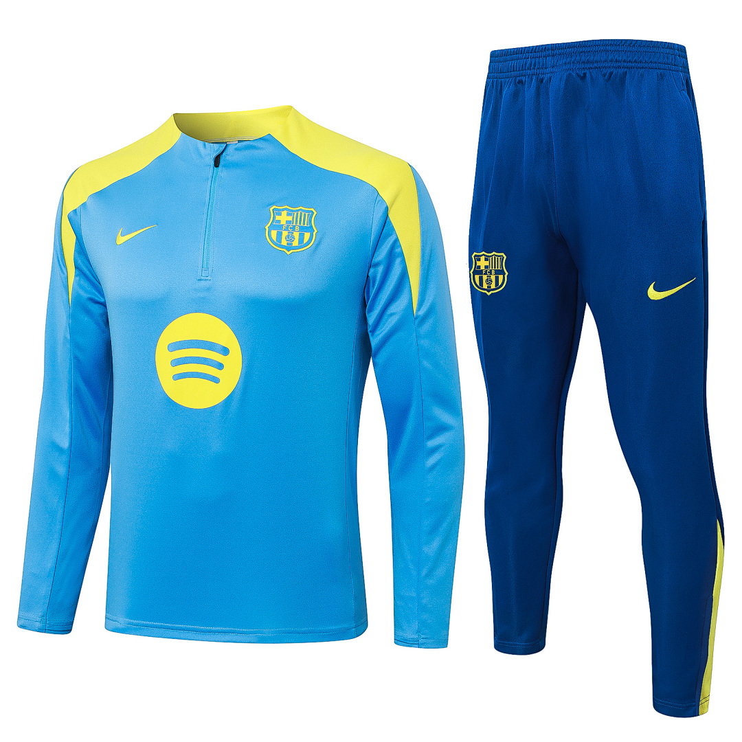25/26 Barcelona Half-Zip Men's Training Kit Light Blue